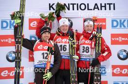 07.03.2015, Kontiolahti, Finland (FIN):Nathan Smith(CAN), Johaness Thingnes Boe(NOR), Tajei Boe (NOR), - IBU world championships biathlon, sprint men, Kontiolahti (FIN). www.nordicfocus.com. © Evgeny Tumashov/NordicFocus. Every downloaded picture is fee-liable.