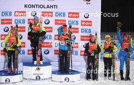 07.03.2015, Kontiolahti, Finland (FIN):DORIN HABERT Marie (FRA), NOWAKOWSKA-ZIEMNIAK Weronika (POL), 	SEMERENKO Valj (UKR),  DAHLMEIER Laura (GER), GUZIK Krystyna (POL), 	SHUMILOVA Ekaterina	(RUS) - IBU world championships biathlon, sprint women, Kontiolahti (FIN). www.nordicfocus.com. ©Evgeny Tumashov/ NordicFocus. Every downloaded picture is fee-liable.