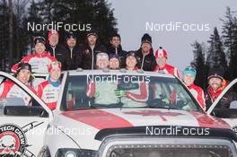 10.03.2015, Kontiolahti, Finland (FIN): Megan Heinicke (CAN), Nathan Smith (CAN), Tom Zidec (CAN), Matthias Ahrens (GER) coach team Canada, Rosanna Crawford (CAN), Audrey Vaillancourt (CAN), Christian Gow (CAN), Scott Gow (CAN), Brendan Green (CAN), Julia Ransom (CAN) - IBU world championships biathlon, training, Kontiolahti (FIN). www.nordicfocus.com. © NordicFocus. Every downloaded picture is fee-liable.