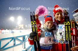29.11.2015, Oestersund, Sweden (SWE): Kaia Woeien Nicolaisen (NOR), Lars Helge Birkeland (NOR) - IBU world cup biathlon, single mixed relay, Oestersund (SWE). www.nordicfocus.com. © Tumashov/NordicFocus. Every downloaded picture is fee-liable.