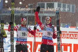 29.11.2015, Oestersund, Sweden (SWE): Nathan Smith (CAN), Rosanna Crawford (CAN) - IBU world cup biathlon, single mixed relay, Oestersund (SWE). www.nordicfocus.com. © Manzoni/NordicFocus. Every downloaded picture is fee-liable.