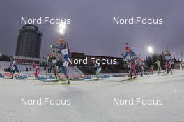 29.11.2015, Oestersund, Sweden (SWE): Event Feature: Start of the single mixed relay - IBU world cup biathlon, single mixed relay, Oestersund (SWE). www.nordicfocus.com. © Manzoni/NordicFocus. Every downloaded picture is fee-liable.