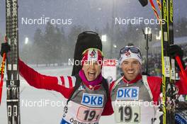 29.11.2015, Oestersund, Sweden (SWE): Rosanna Crawford (CAN), Nathan Smith (CAN) - IBU world cup biathlon, single mixed relay, Oestersund (SWE). www.nordicfocus.com. © Manzoni/NordicFocus. Every downloaded picture is fee-liable.