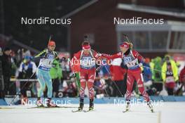29.11.2015, Oestersund, Sweden (SWE): Lars Helge Birkeland (NOR), Kaia Woeien Nicolaisen (NOR) - IBU world cup biathlon, single mixed relay, Oestersund (SWE). www.nordicfocus.com. © Manzoni/NordicFocus. Every downloaded picture is fee-liable.
