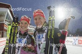29.11.2015, Oestersund, Sweden (SWE): Maren Hammerschmidt (GER), Daniel Boehm (GER) - IBU world cup biathlon, single mixed relay, Oestersund (SWE). www.nordicfocus.com. © Manzoni/NordicFocus. Every downloaded picture is fee-liable.