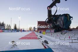 06.12.2015, Oestersund, Sweden (SWE): Event Feature: TV Kran with bullets at the shooting range -  IBU world cup biathlon, pursuit men, Oestersund (SWE). www.nordicfocus.com. © Manzoni/NordicFocus. Every downloaded picture is fee-liable.