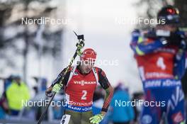 06.12.2015, Oestersund, Sweden (SWE): Arnd Peiffer (GER) -  IBU world cup biathlon, pursuit men, Oestersund (SWE). www.nordicfocus.com. © Manzoni/NordicFocus. Every downloaded picture is fee-liable.