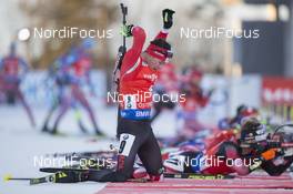 06.12.2015, Oestersund, Sweden (SWE): Nathan Smith (CAN) -  IBU world cup biathlon, pursuit men, Oestersund (SWE). www.nordicfocus.com. © Manzoni/NordicFocus. Every downloaded picture is fee-liable.