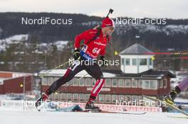 05.12.2015, Oestersund, Sweden (SWE): Christian Gow (CAN) - IBU world cup biathlon, sprint men, Oestersund (SWE). www.nordicfocus.com. © Manzoni/NordicFocus. Every downloaded picture is fee-liable.