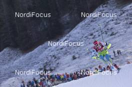 12.12.2015, Hochfilzen, Austria (AUT): Klemen Bauer (SLO) -  IBU world cup biathlon, pursuit men, Hochfilzen (AUT). www.nordicfocus.com. © Manzoni/NordicFocus. Every downloaded picture is fee-liable.