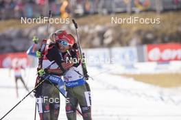 12.12.2015, Hochfilzen, Austria (AUT): Maren Hammerschmidt (GER), Laura Dahlmeier (GER), (l-r) -  IBU world cup biathlon, pursuit women, Hochfilzen (AUT). www.nordicfocus.com. © Manzoni/NordicFocus. Every downloaded picture is fee-liable.