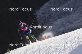 12.12.2015, Hochfilzen, Austria (AUT): Anais Bescond (FRA) -  IBU world cup biathlon, pursuit women, Hochfilzen (AUT). www.nordicfocus.com. © Manzoni/NordicFocus. Every downloaded picture is fee-liable.
