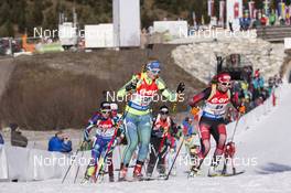 12.12.2015, Hochfilzen, Austria (AUT): Mona Brorsson (SWE), Fabienne Hartweger (AUT), (l-r) -  IBU world cup biathlon, pursuit women, Hochfilzen (AUT). www.nordicfocus.com. © Manzoni/NordicFocus. Every downloaded picture is fee-liable.