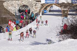 12.12.2015, Hochfilzen, Austria (AUT): Mona Brorsson (SWE), Fabienne Hartweger (AUT), (l-r) -  IBU world cup biathlon, pursuit women, Hochfilzen (AUT). www.nordicfocus.com. © Manzoni/NordicFocus. Every downloaded picture is fee-liable.