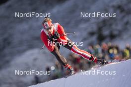 13.12.2015, Hochfilzen, Austria (AUT): Scott Gow (CAN) -  IBU world cup biathlon, relay men, Hochfilzen (AUT). www.nordicfocus.com. © Manzoni/NordicFocus. Every downloaded picture is fee-liable.