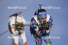 13.12.2015, Hochfilzen, Austria (AUT): Quentin Fillon Maillet (FRA) -  IBU world cup biathlon, relay men, Hochfilzen (AUT). www.nordicfocus.com. © Manzoni/NordicFocus. Every downloaded picture is fee-liable.