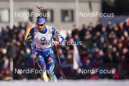 13.12.2015, Hochfilzen, Austria (AUT): Simon Fourcade (FRA) -  IBU world cup biathlon, relay men, Hochfilzen (AUT). www.nordicfocus.com. © Manzoni/NordicFocus. Every downloaded picture is fee-liable.