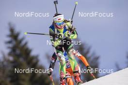 13.12.2015, Hochfilzen, Austria (AUT): Iryna Kryuko (BLR) -  IBU world cup biathlon, relay women, Hochfilzen (AUT). www.nordicfocus.com. © Manzoni/NordicFocus. Every downloaded picture is fee-liable.