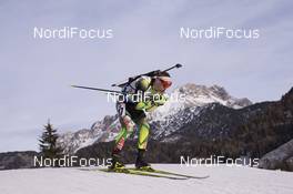 11.12.2015, Hochfilzen, Austria (AUT): Raman Yaliotnau (BLR) -  IBU world cup biathlon, sprint men, Hochfilzen (AUT). www.nordicfocus.com. © Manzoni/NordicFocus. Every downloaded picture is fee-liable.