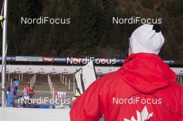 10.12.2015, Hochfilzen, Austria (AUT): Matthias Ahrens (GER) coach team Canada -  IBU world cup biathlon, training, Hochfilzen (AUT). www.nordicfocus.com. © Manzoni/NordicFocus. Every downloaded picture is fee-liable.