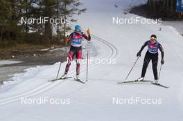 10.12.2015, Hochfilzen, Austria (AUT): Lisa Theresa Hauser (AUT), Lena Haecki (SUI), (l-r) -  IBU world cup biathlon, training, Hochfilzen (AUT). www.nordicfocus.com. © Manzoni/NordicFocus. Every downloaded picture is fee-liable.
