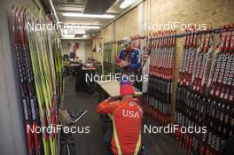 09.12.2015, Hochfilzen, Austria (AUT): Event Feature: US wax cabin in the new biathlon facilities -  IBU world cup biathlon, training, Hochfilzen (AUT). www.nordicfocus.com. © Manzoni/NordicFocus. Every downloaded picture is fee-liable.