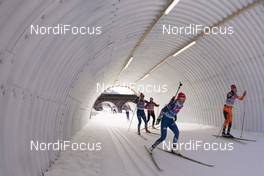 10.12.2015, Hochfilzen, Austria (AUT): Event Feature: athletes compete in the tunnel -  IBU world cup biathlon, training, Hochfilzen (AUT). www.nordicfocus.com. © Manzoni/NordicFocus. Every downloaded picture is fee-liable.