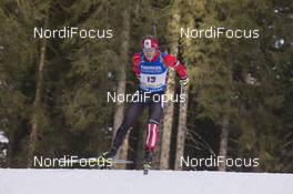 17.12.2015, Pokljuka, Slovenia (SLO): Macx Davies (CAN) -  IBU world cup biathlon, sprint men, Pokljuka (SLO). www.nordicfocus.com. © Manzoni/NordicFocus. Every downloaded picture is fee-liable.