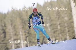 18.12.2015, Pokljuka, Slovenia (SLO): Juliya Dzhyma (UKR) -  IBU world cup biathlon, sprint women, Pokljuka (SLO). www.nordicfocus.com. © Manzoni/NordicFocus. Every downloaded picture is fee-liable.