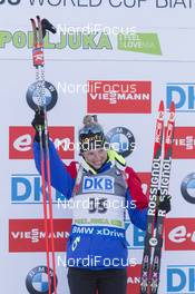 18.12.2015, Pokljuka, Slovenia (SLO): Marie Dorin (FRA) -  IBU world cup biathlon, sprint women, Pokljuka (SLO). www.nordicfocus.com. © Manzoni/NordicFocus. Every downloaded picture is fee-liable.