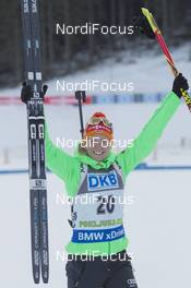 18.12.2015, Pokljuka, Slovenia (SLO): Franziska Hildebrand (GER) -  IBU world cup biathlon, sprint women, Pokljuka (SLO). www.nordicfocus.com. © Manzoni/NordicFocus. Every downloaded picture is fee-liable.