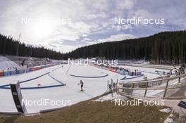 16.12.2015, Pokljuka, Slovenia (SLO): Event Feature: Overview over the biathlon stadium of Pokljuka -  IBU world cup biathlon, training, Pokljuka (SLO). www.nordicfocus.com. © Manzoni/NordicFocus. Every downloaded picture is fee-liable.