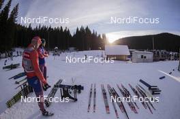 16.12.2015, Pokljuka, Slovenia (SLO): Event Feature: US team staff tests skis -  IBU world cup biathlon, training, Pokljuka (SLO). www.nordicfocus.com. © Manzoni/NordicFocus. Every downloaded picture is fee-liable.