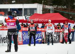 03.01.2015, Oberstdorf, Germany (GER): Dario Cologna (SUI), Calle Halfvarsson (SWE), Petter Northug (NOR), (l-r)  - FIS world cup cross-country, tour de ski, prologue men, Oberstdorf (GER). www.nordicfocus.com. © Felgenhauer/NordicFocus. Every downloaded picture is fee-liable.