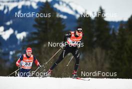 03.01.2015, Oberstdorf, Germany (GER): Ilia Chernousov (RUS), Toni Livers (SUI), (l-r)  - FIS world cup cross-country, tour de ski, prologue men, Oberstdorf (GER). www.nordicfocus.com. © Felgenhauer/NordicFocus. Every downloaded picture is fee-liable.