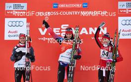 03.01.2015, Oberstdorf, Germany (GER): Heidi Weng (NOR), Marit Bjoergen (NOR), Ragnhild Haga (NOR), (l-r) - FIS world cup cross-country, tour de ski, prologue women, Oberstdorf (GER). www.nordicfocus.com. © Felgenhauer/NordicFocus. Every downloaded picture is fee-liable.