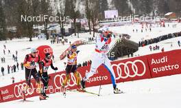 04.01.2015, Oberstdorf, Germany (GER): Tim Tscharnke (GER), Erwan Kaeser (SUI), Thomas Wick (GER), Aivar Rehemaa (EST), (l-r)  - FIS world cup cross-country, tour de ski, pursuit men, Oberstdorf (GER). www.nordicfocus.com. © Felgenhauer/NordicFocus. Every downloaded picture is fee-liable.