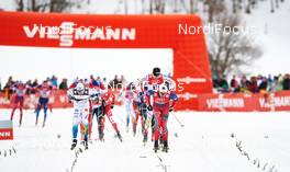 04.01.2015, Oberstdorf, Germany (GER): Calle Halfvarsson (SWE), Petter Northug (NOR), (l-r)  - FIS world cup cross-country, tour de ski, pursuit men, Oberstdorf (GER). www.nordicfocus.com. © Felgenhauer/NordicFocus. Every downloaded picture is fee-liable.