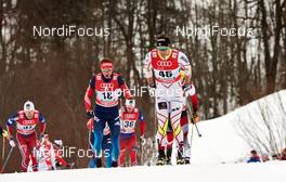 04.01.2015, Oberstdorf, Germany (GER): Sjur Roethe (NOR), Stanislav Volzhentsev (RUS), Devon Kershaw (CAN), (l-r)  - FIS world cup cross-country, tour de ski, pursuit men, Oberstdorf (GER). www.nordicfocus.com. © Felgenhauer/NordicFocus. Every downloaded picture is fee-liable.