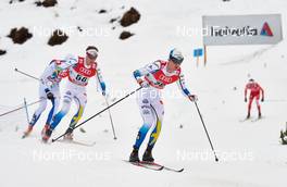 04.01.2015, Oberstdorf, Germany (GER): Anders Svanebo (SWE), Simon Andersson (SWE), (l-r)  - FIS world cup cross-country, tour de ski, pursuit men, Oberstdorf (GER). www.nordicfocus.com. © Felgenhauer/NordicFocus. Every downloaded picture is fee-liable.