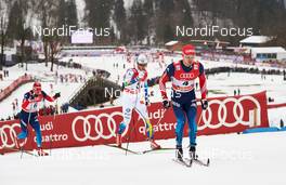 04.01.2015, Oberstdorf, Germany (GER): Evgeniy Belov (RUS), Marcus Hellner (SWE), Ilia Chernousov (RUS), (l-r)  - FIS world cup cross-country, tour de ski, pursuit men, Oberstdorf (GER). www.nordicfocus.com. © Felgenhauer/NordicFocus. Every downloaded picture is fee-liable.