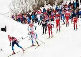 04.01.2015, Oberstdorf, Germany (GER): the first group on the top of the uphill - FIS world cup cross-country, tour de ski, pursuit men, Oberstdorf (GER). www.nordicfocus.com. © Felgenhauer/NordicFocus. Every downloaded picture is fee-liable.