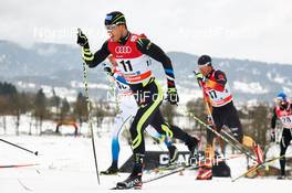 04.01.2015, Oberstdorf, Germany (GER): Robin Duvillard (FRA) - FIS world cup cross-country, tour de ski, pursuit men, Oberstdorf (GER). www.nordicfocus.com. © Felgenhauer/NordicFocus. Every downloaded picture is fee-liable.
