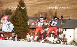 06.01.2015, Val Mustair, Switzerland (SUI): Virginia De Martin Topranin (ITA), Justyna Kowalczyk (POL), (l-r)  - FIS world cup cross-country, tour de ski, individual sprint, Val Mustair (SUI). www.nordicfocus.com. © Felgenhauer/NordicFocus. Every downloaded picture is fee-liable.