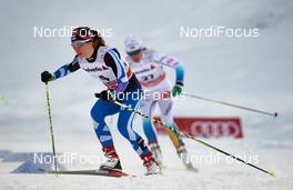 06.01.2015, Val Mustair, Switzerland (SUI): Laura Mononen (FIN) - FIS world cup cross-country, tour de ski, individual sprint, Val Mustair (SUI). www.nordicfocus.com. © Felgenhauer/NordicFocus. Every downloaded picture is fee-liable.