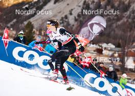 06.01.2015, Val Mustair, Switzerland (SUI): Kikkan Randall (USA), Laurien Van Der Graaff (SUI), (l-r)  - FIS world cup cross-country, tour de ski, individual sprint, Val Mustair (SUI). www.nordicfocus.com. © Felgenhauer/NordicFocus. Every downloaded picture is fee-liable.