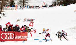 06.01.2015, Val Mustair, Switzerland (SUI): Bernhard Tritscher (AUT), Renaud Jay (FRA),  (l-r) - FIS world cup cross-country, tour de ski, individual sprint, Val Mustair (SUI). www.nordicfocus.com. © Felgenhauer/NordicFocus. Every downloaded picture is fee-liable.