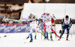 06.01.2015, Val Mustair, Switzerland (SUI): Calle Halfvarsson (SWE), Simon Andersson (SWE), Alexey Poltoranin (KAZ), (l-r)  - FIS world cup cross-country, tour de ski, individual sprint, Val Mustair (SUI). www.nordicfocus.com. © Felgenhauer/NordicFocus. Every downloaded picture is fee-liable.