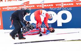 06.01.2015, Val Mustair, Switzerland (SUI): Federico Pellegrino (ITA), Petter Northug (NOR), (l-r)  - FIS world cup cross-country, tour de ski, individual sprint, Val Mustair (SUI). www.nordicfocus.com. © Felgenhauer/NordicFocus. Every downloaded picture is fee-liable.