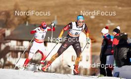 06.01.2015, Val Mustair, Switzerland (SUI): Sylwia Jaskowiec (POL), Stefanie Boehler (GER), (l-r)  - FIS world cup cross-country, tour de ski, individual sprint, Val Mustair (SUI). www.nordicfocus.com. © Felgenhauer/NordicFocus. Every downloaded picture is fee-liable.